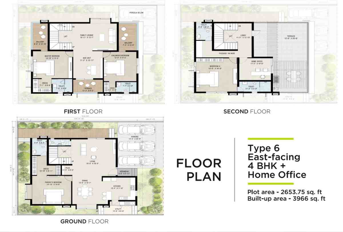 5BHK - 3966 sq. ft floor plan
